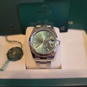 NEW 2025 UNWORN Rolex Datejust 41mm Mint Green Dial 126334